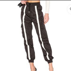 Danielle Guizio Stripe Nylon Jogger Track Pants